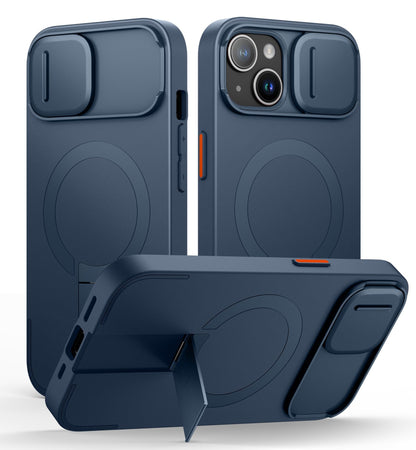 SURITCH for iPhone 17 Pro Max Case with Camera Control Cover, Camera Cover and Adjustable Kickstand, Compatible with MagSafe, Shockproof Bumper Protective Cases 6.9 Inch, Black