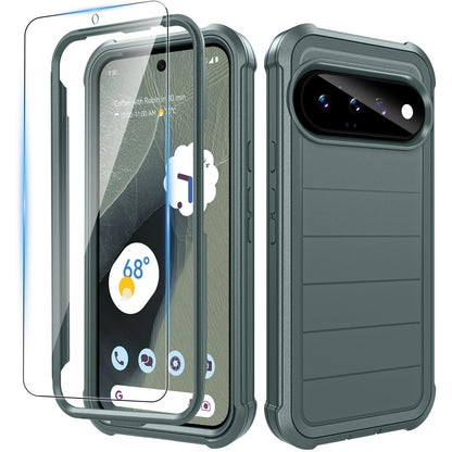 Hensinple for Samsung Galaxy A17 5G Phone Case with Screen Protector, Heavy Duty Military Shockproof Full Body Durable TPU Protective Cover Case for Samsung A17 5G (Black)