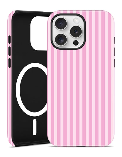 Magnetic Striped Phone Case for iPhone 17, Navy Blue