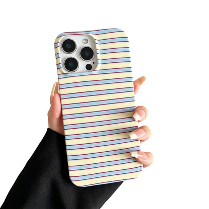 for iPhone 18 Pro Max Case / 17 Pro Max Case Striped, Blue Yellow