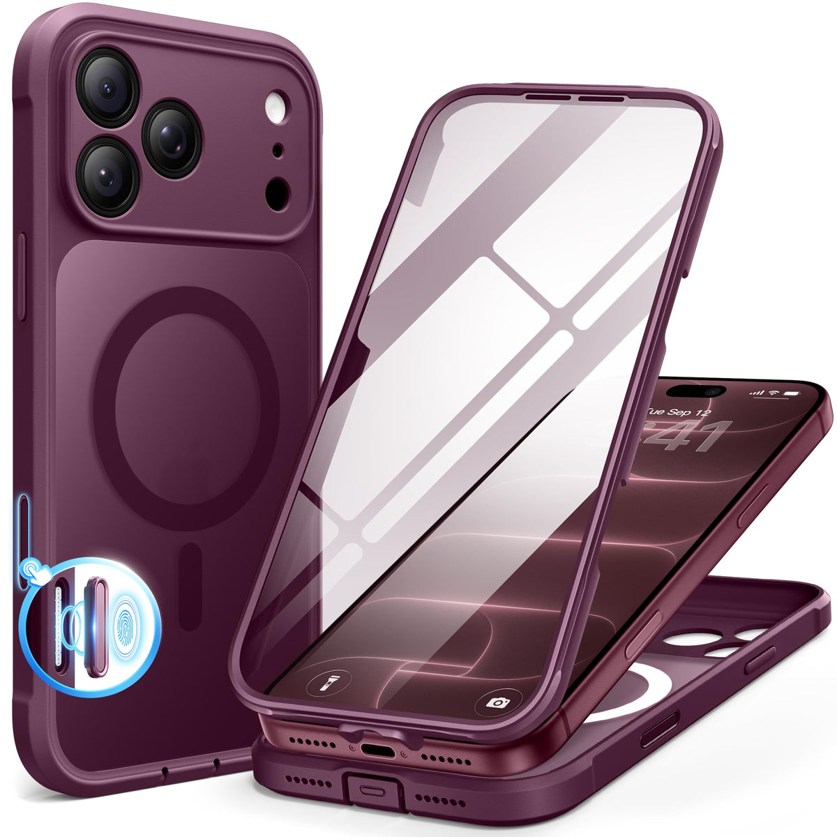 BERFY for iPhone 18 Pro Max Case/iPhone 17 Pro Max Case, Fit for Magsafe