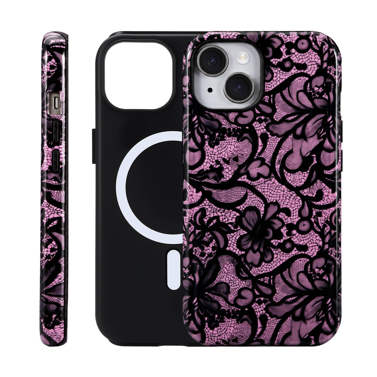 for iPhone 17 ProMax/18 ProMax Case - Wireless Charging for MagSafe, Dual-Layer Design (Outer Hard PC Shell + Inner Soft TPU Shell), Unisex Shockproof Protective Case - Tiger Stripe Pattern.