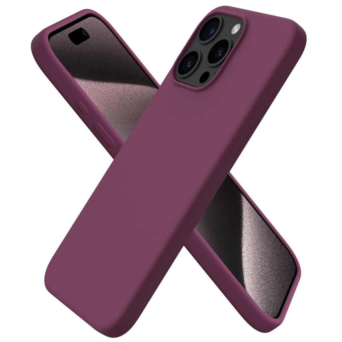 ORNARTO for iPhone 15 Pro Max Case, Liquid Silicone, Cherry Blossom