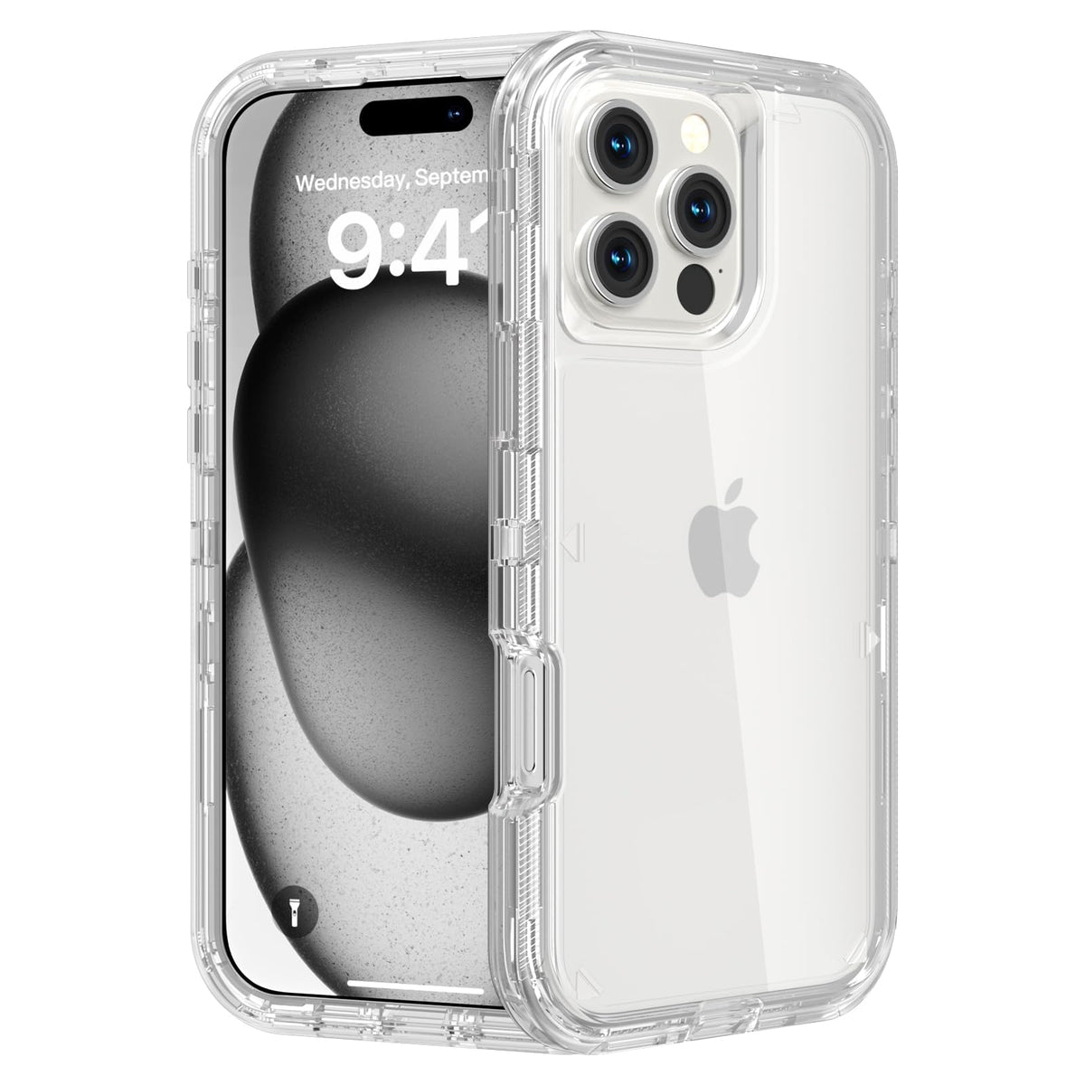 Follaroma for iPhone 16 Plus Case, Shockproof, Crystal Clear