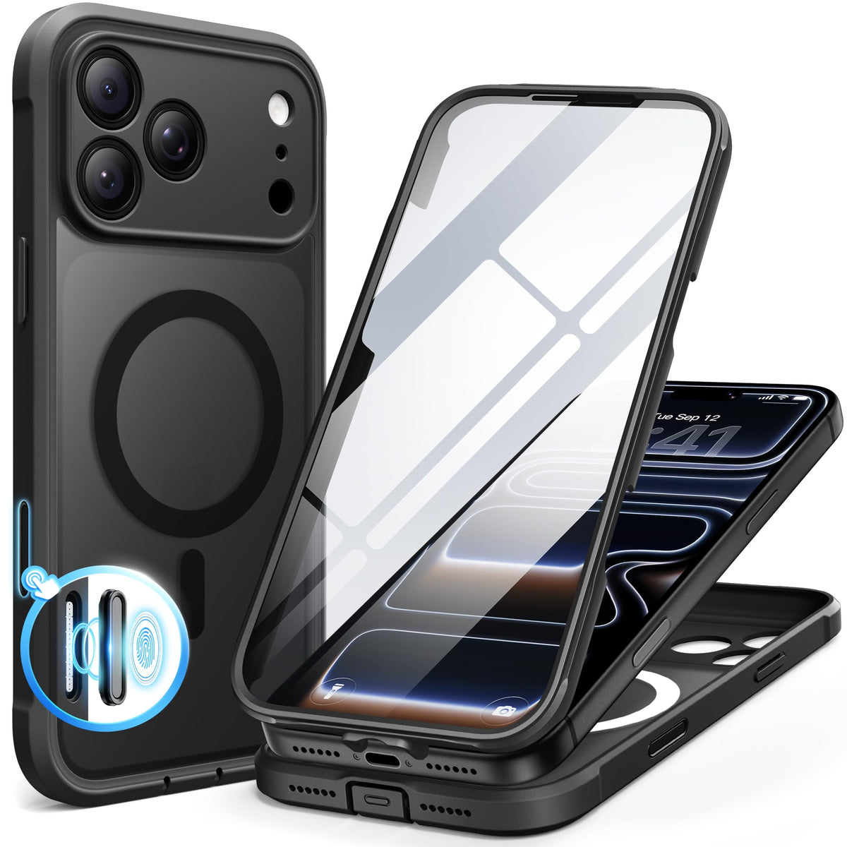 BERFY for iPhone 18 Pro Max Case/iPhone 17 Pro Max Case, Fit for Magsafe