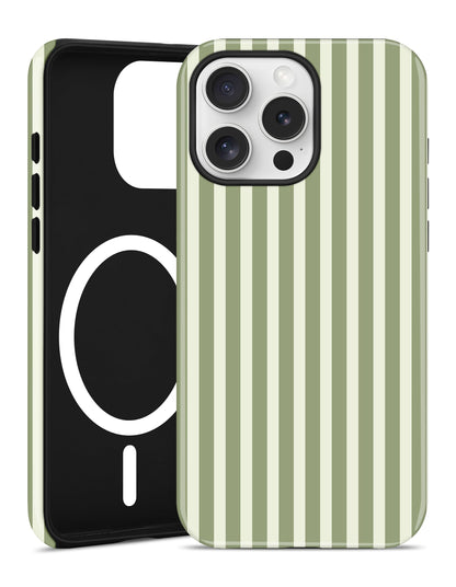 Magnetic Striped Phone Case for iPhone 17, Navy Blue