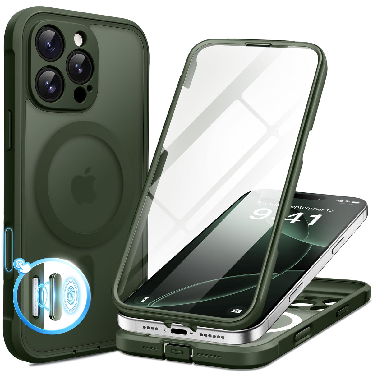 BERFY for iPhone 18 Pro Max Case/iPhone 17 Pro Max Case, Fit for Magsafe