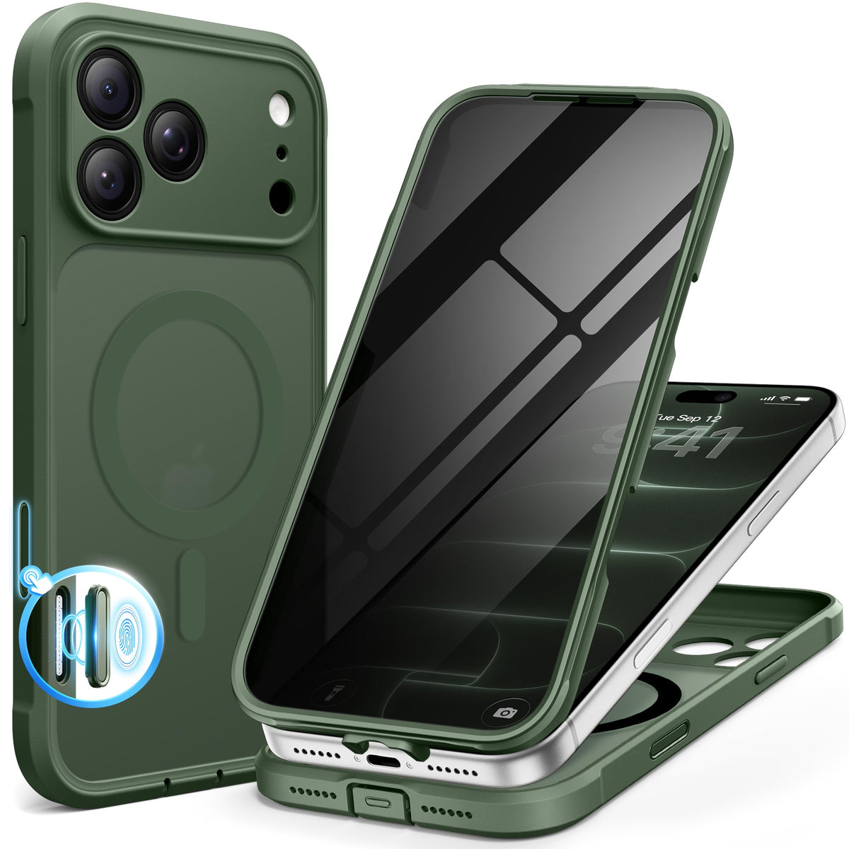 BERFY for iPhone 18 Pro Max Case/iPhone 17 Pro Max Case, Fit for Magsafe
