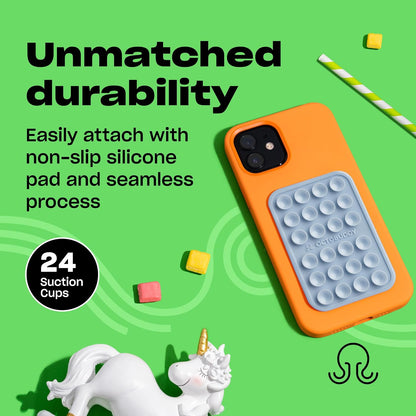 OCTOBUDDY Classic - Silicone Suction Phone Case Adhesive Mount, Baby Blue