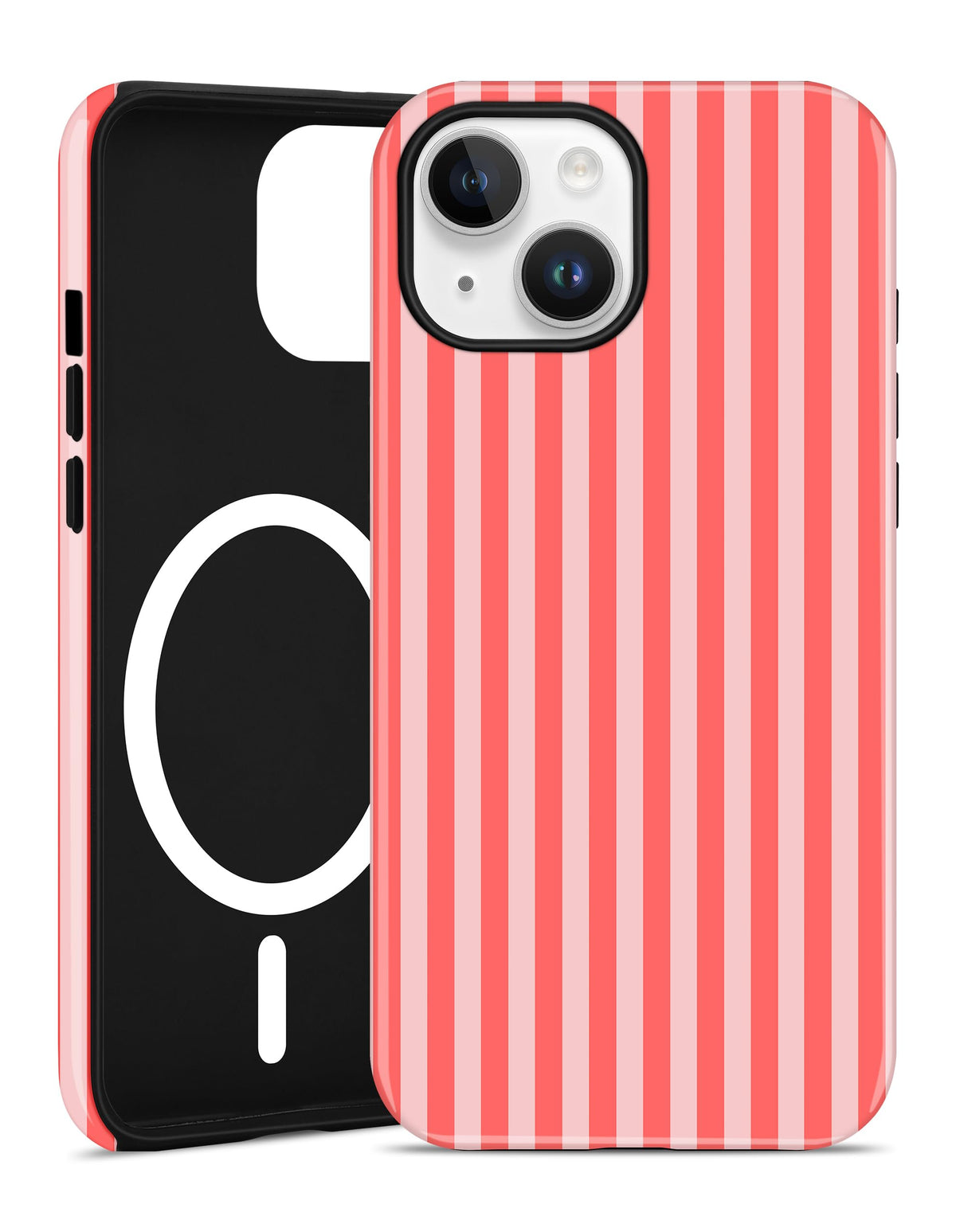 Magnetic Striped Phone Case for iPhone 17, Navy Blue