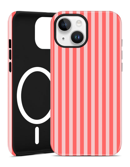 Magnetic Striped Phone Case for iPhone 17, Navy Blue