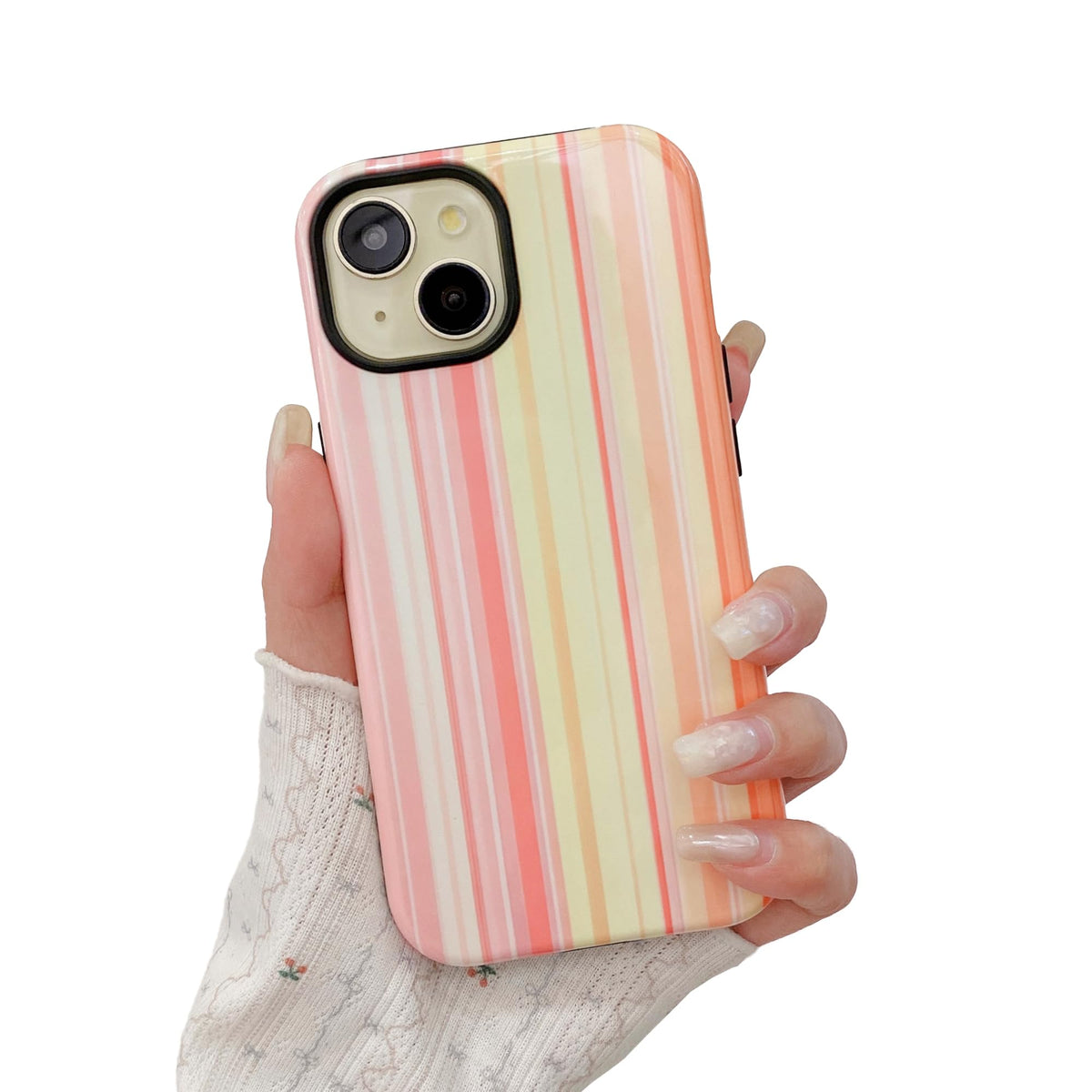 Colorful Striped Pattern Phone Case,for iPhone 15