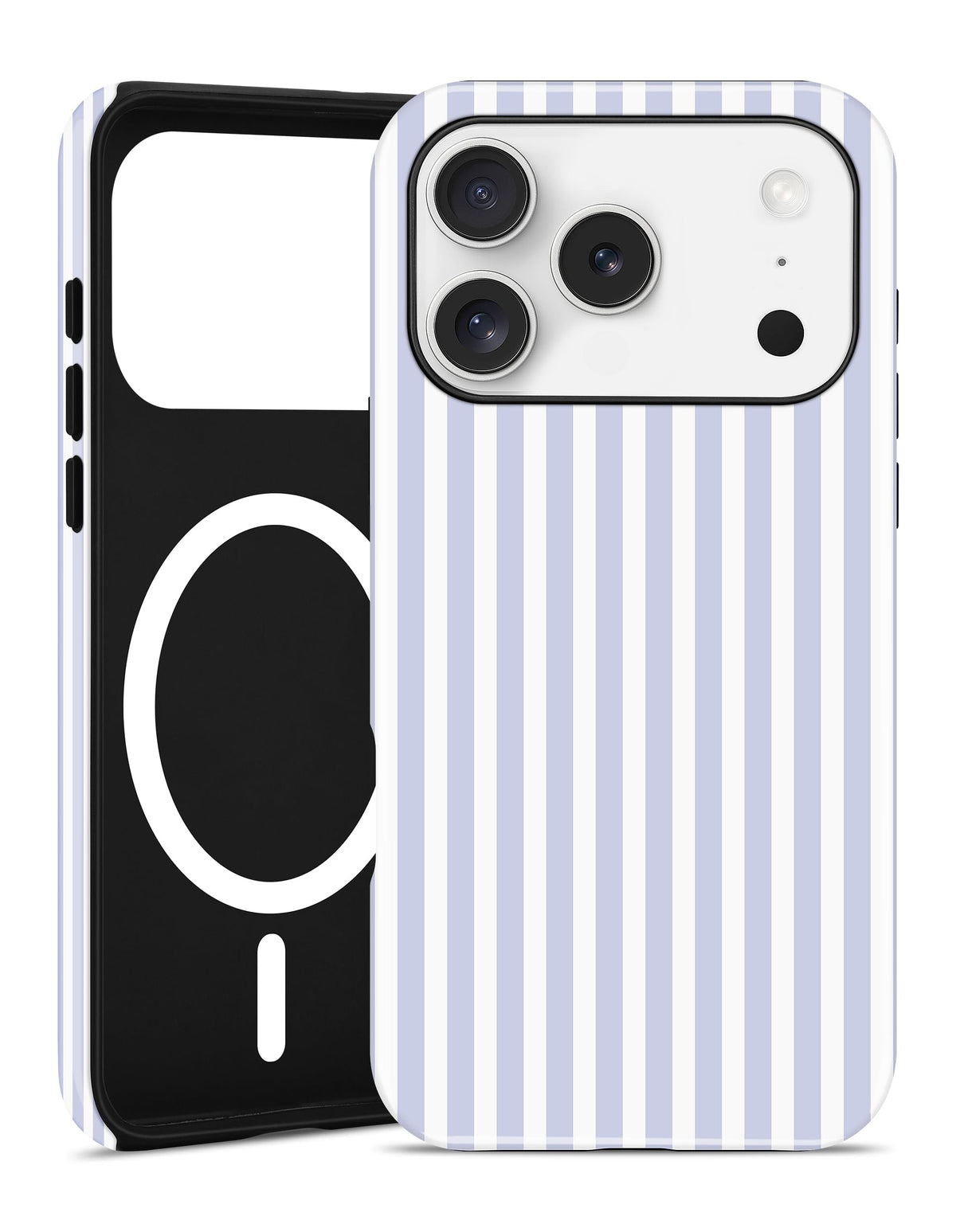Magnetic Striped Phone Case for iPhone 17, Navy Blue