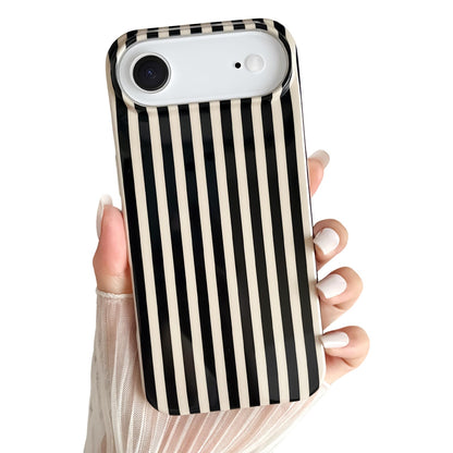 Yeddabox for iPhone 16 Pro Case Cute Striped Phone Case Soft TPU Slim Shockproof Phone Cover for Women Girls, Pink and Yellow
