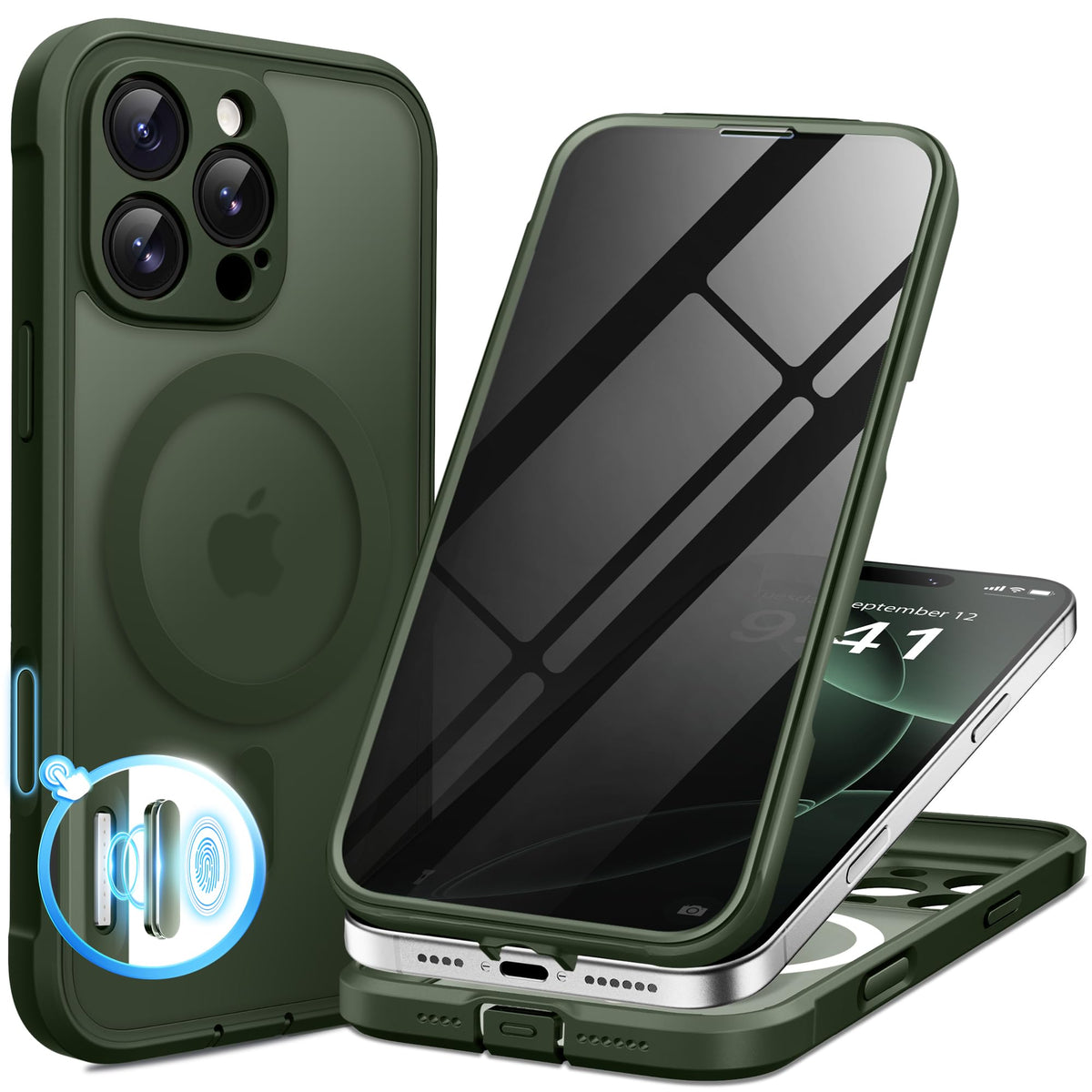 BERFY for iPhone 18 Pro Max Case/iPhone 17 Pro Max Case, Fit for Magsafe