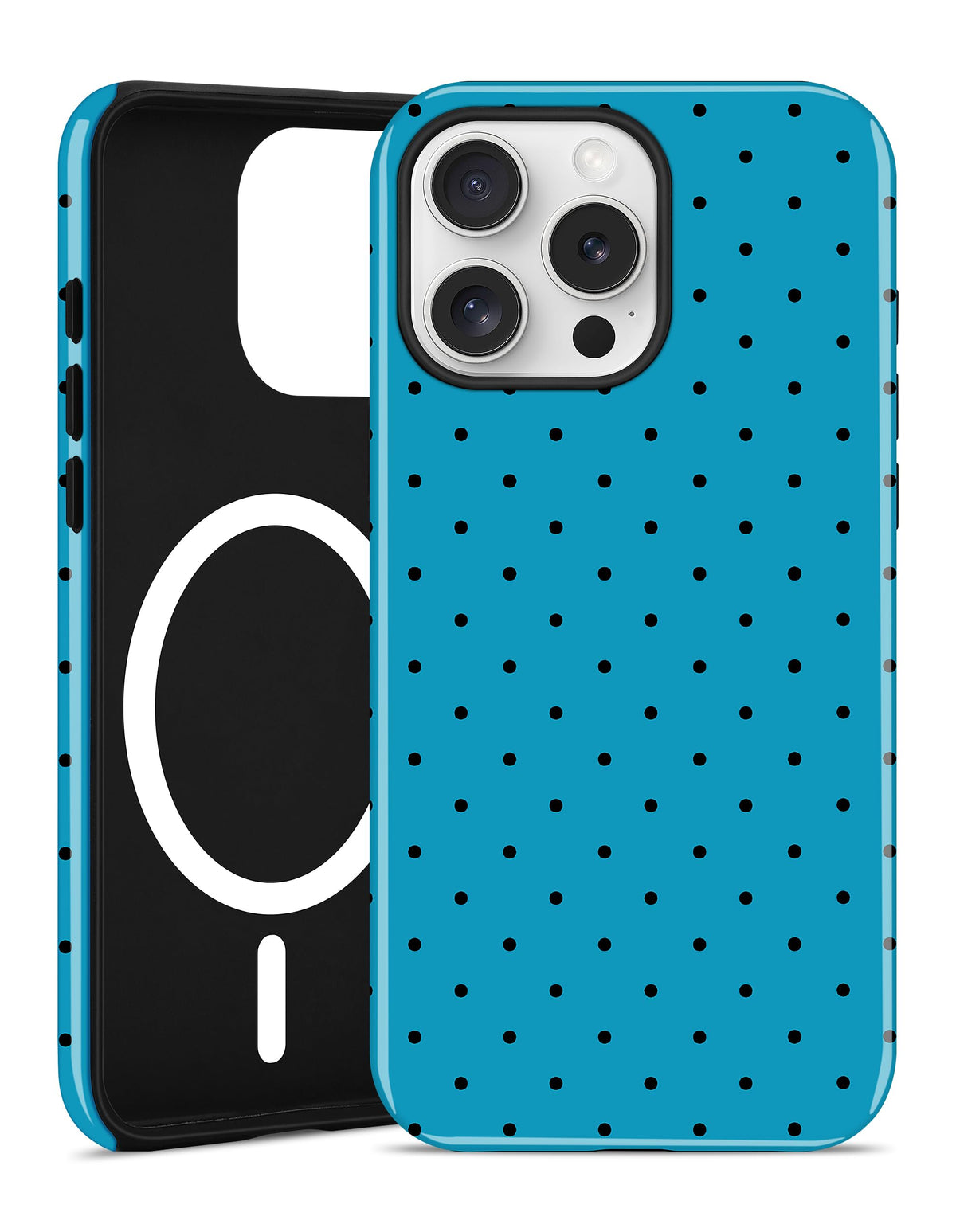 Jusy Magnetic Polka Dot Case for iPhone 16,White