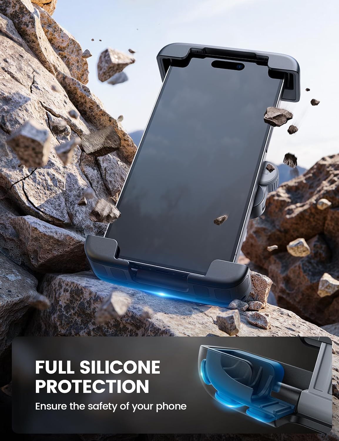 Lamicall Bike Motorcycle Phone Mount Holder - [1s Quick Lock]