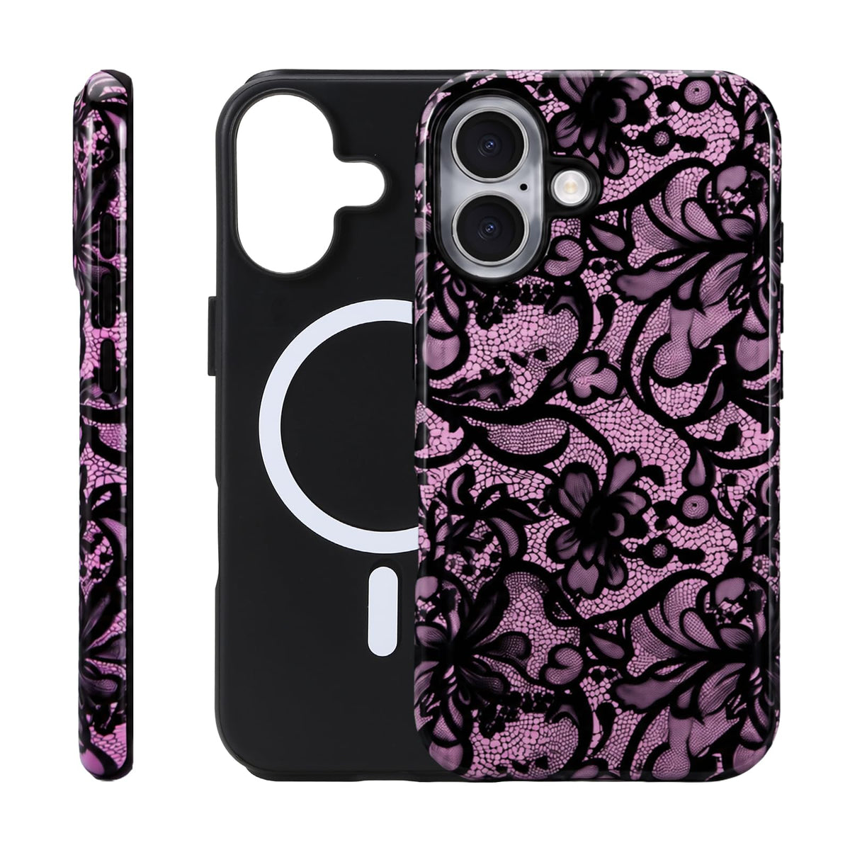 for iPhone 17 ProMax/18 ProMax Case - Wireless Charging for MagSafe, Dual-Layer Design (Outer Hard PC Shell + Inner Soft TPU Shell), Unisex Shockproof Protective Case - Tiger Stripe Pattern.