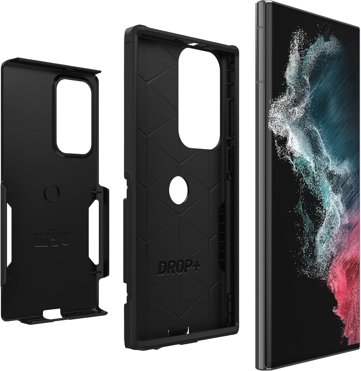 OtterBox Galaxy S22 Ultra Commuter Series Case - Black, Slim & Tough, Pocket-Friendly, with Port Protection