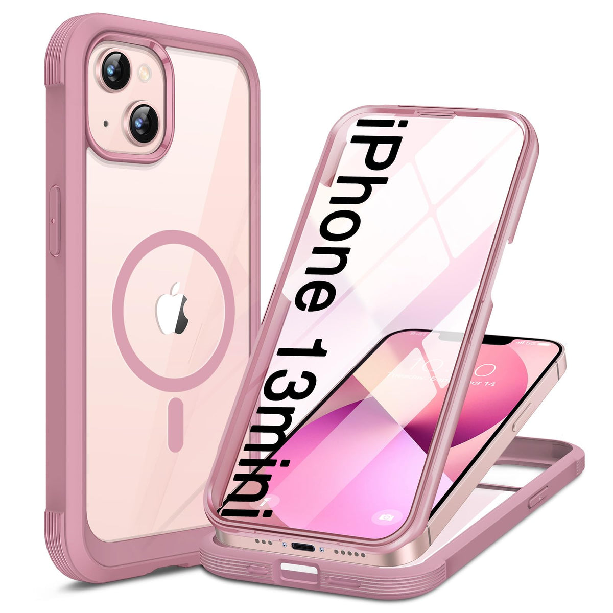 Miracase Magnetic for iPhone 15 Pro Max Case 6.7'' [Compatible with Magsafe] Full-Body Drop Proof Bumper Phone Case for iPhone 15 Pro Max with Built-in 9H Tempered Glass Screen Protector,Black