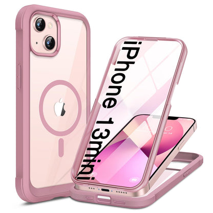 Miracase Magnetic for iPhone 15 Pro Max Case 6.7'' [Compatible with Magsafe] Full-Body Drop Proof Bumper Phone Case for iPhone 15 Pro Max with Built-in 9H Tempered Glass Screen Protector,Black