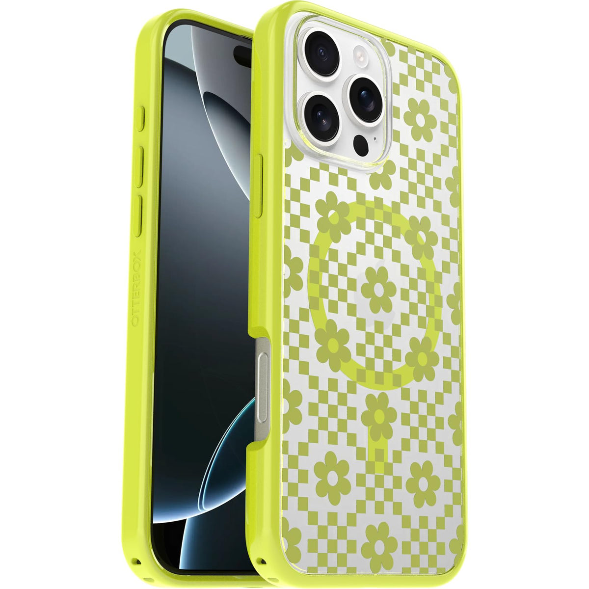 OtterBox iPhone 16 Pro Symmetry Series Clear Case - Floral Romance Blue