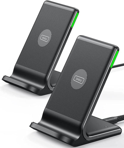 INIU Wireless Charger, 15W Fast Wireless Charging Phone Station with LED