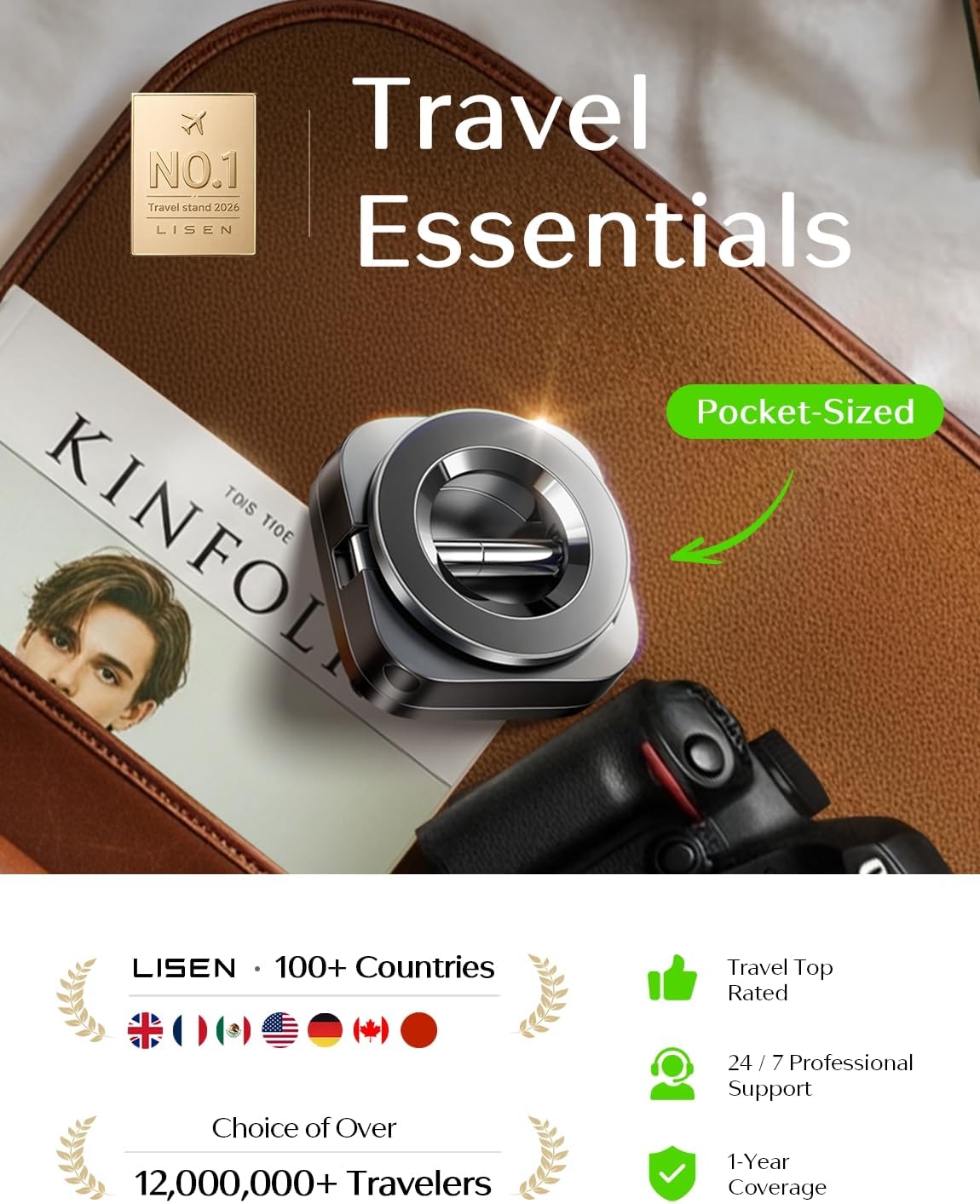 LISEN Airplane Travel Essentials for Flying Airplane Phone Holder for Desk