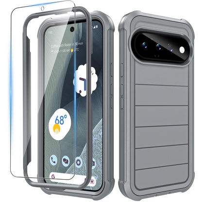 Hensinple for Samsung Galaxy A37 5G Phone Case with Screen Protector, Heavy Duty Military Shockproof Full Body Durable TPU Protective Cover Case for Samsung A37 5G (Black)