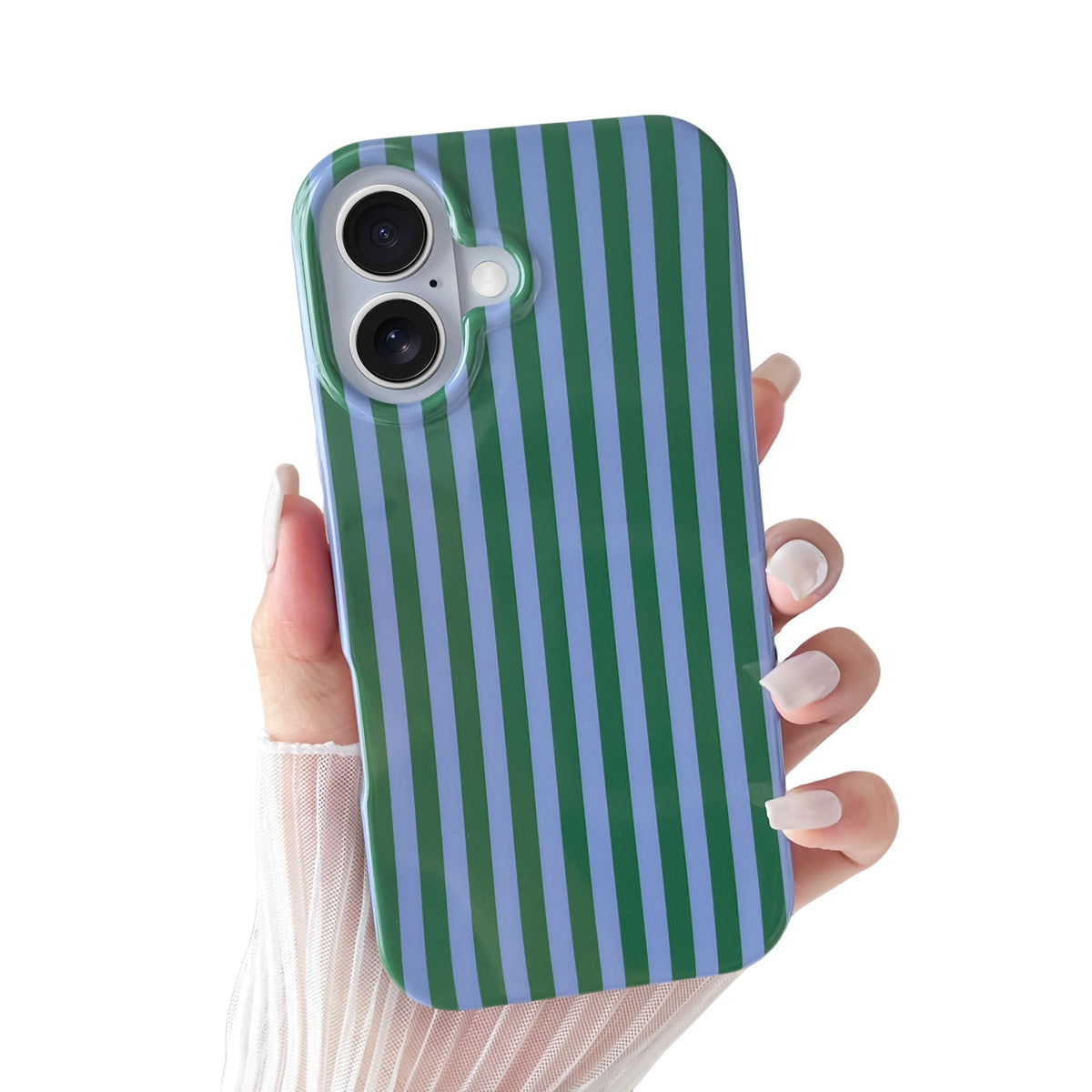 Yeddabox for iPhone 16 Pro Case Cute Striped Phone Case Soft TPU Slim Shockproof Phone Cover for Women Girls, Pink and Yellow