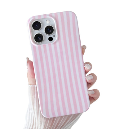 Yeddabox for iPhone 16 Pro Case Cute Striped Phone Case Soft TPU Slim Shockproof Phone Cover for Women Girls, Pink and Yellow