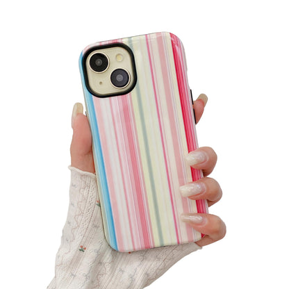 Colorful Striped Pattern Phone Case,for iPhone 15