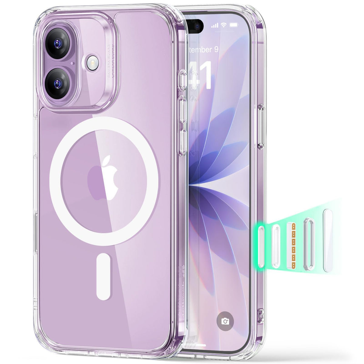 ESR Classic Hybrid for iPhone 16 Case, Clear
