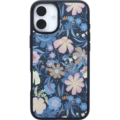 OtterBox iPhone 16 Pro Symmetry Series Clear Case - Floral Romance Blue