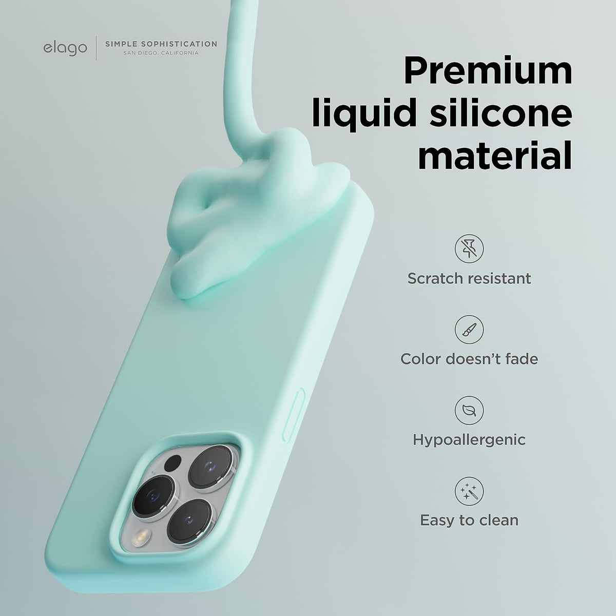 elago Premium Liquid Silicone Case for iPhone 15 Pro
