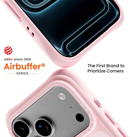 ORNARTO Magnetic for iPhone 17 Pro Max Case, Translucent Matte, Chalk Pink