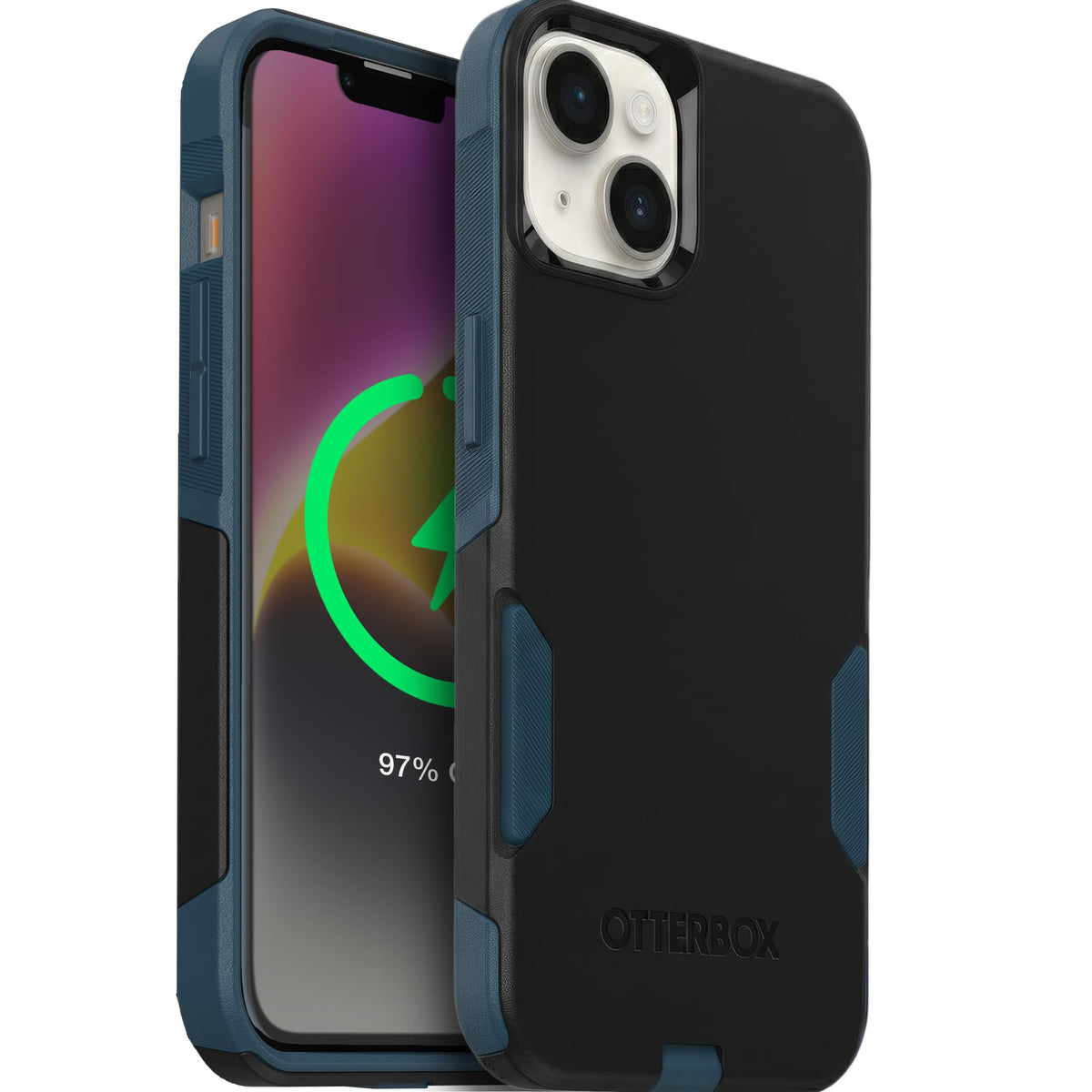 OtterBox iPhone 14 & iPhone 13 Commuter Series Case - INTO THE FUCSHIA (Pink), slim & tough, pocket-friendly, with port protection