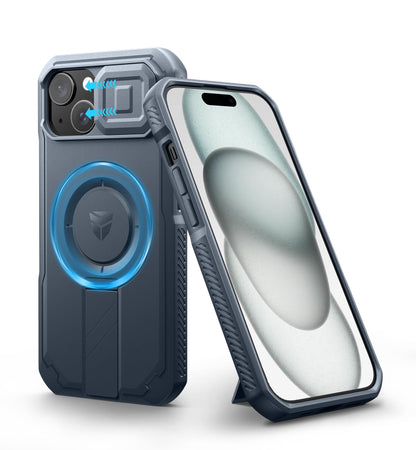 Dexnor for iPhone 17e/16e Case with Slide Camera Cover, 6.1 inch Navy Blue