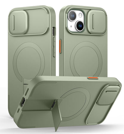 SURITCH for iPhone 17 Pro Max Case with Camera Control Cover, Camera Cover and Adjustable Kickstand, Compatible with MagSafe, Shockproof Bumper Protective Cases 6.9 Inch, Black