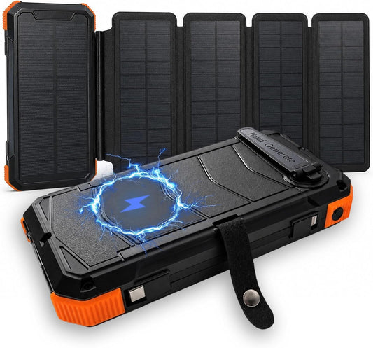 20000mAh Solar Power Bank Emergency Outdoor Battery Pack for Camping Hiking