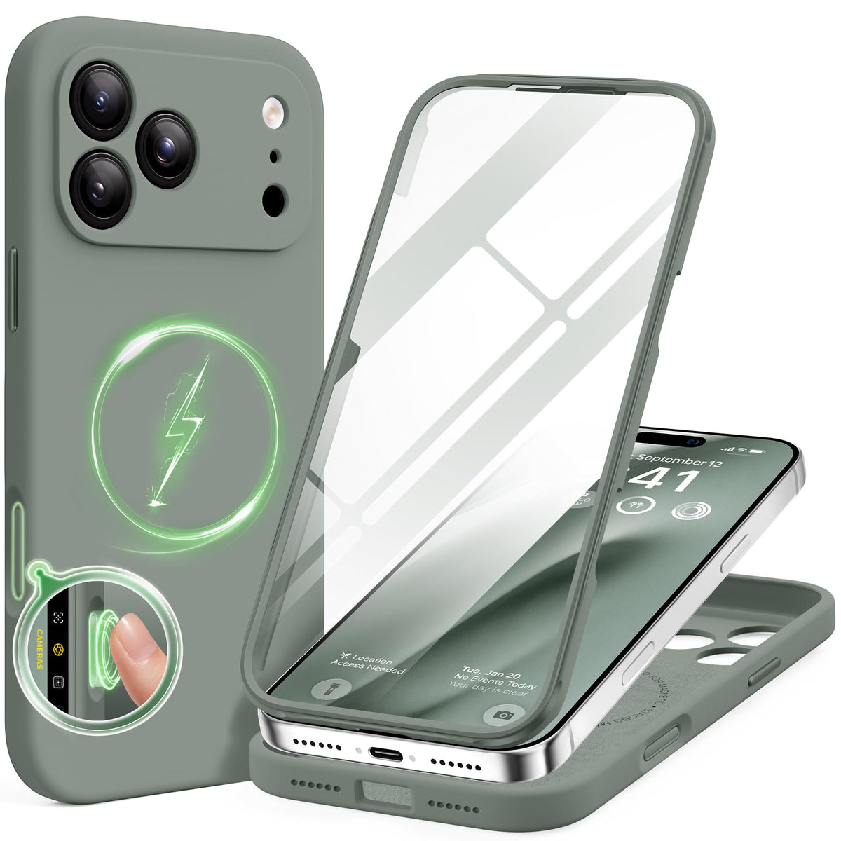 BERFY for iPhone 18 Pro Max Case/iPhone 17 Pro Max Case, Fit for Magsafe