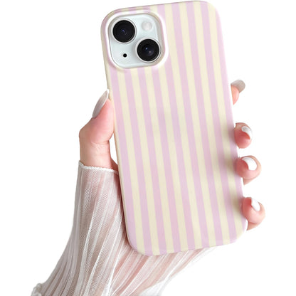 Yeddabox for iPhone 16 Pro Case Cute Striped Phone Case Soft TPU Slim Shockproof Phone Cover for Women Girls, Pink and Yellow