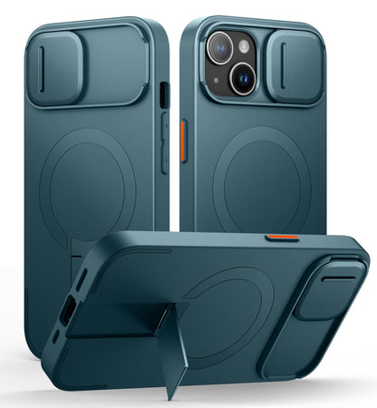 SURITCH for iPhone 17 Pro Max Case with Camera Control Cover, Camera Cover and Adjustable Kickstand, Compatible with MagSafe, Shockproof Bumper Protective Cases 6.9 Inch, Black