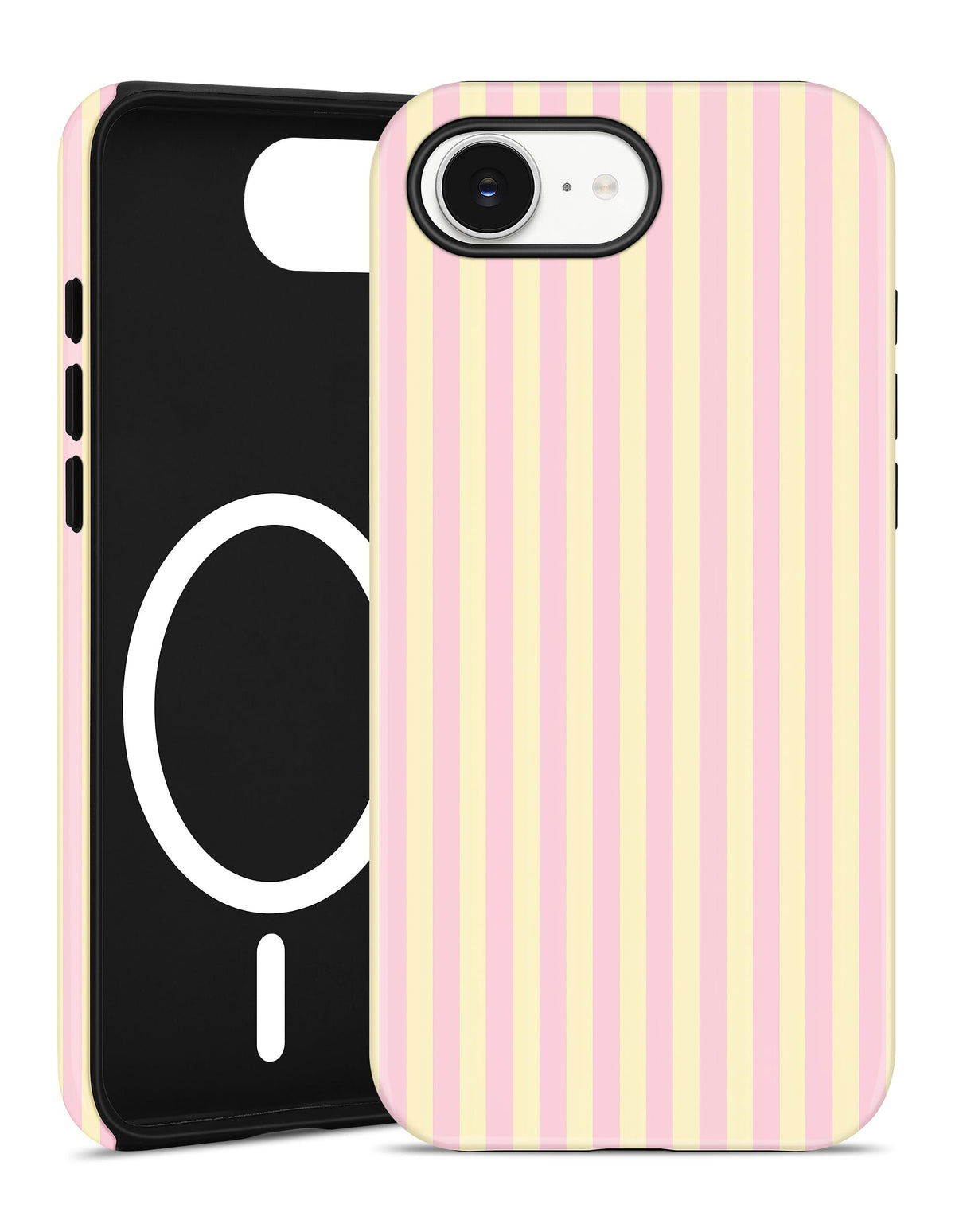 Magnetic Striped Phone Case for iPhone 17, Navy Blue