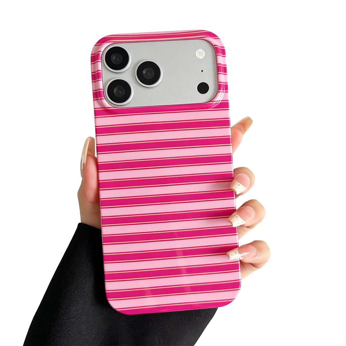 for iPhone 18 Pro Max Case / 17 Pro Max Case Striped, Blue Yellow