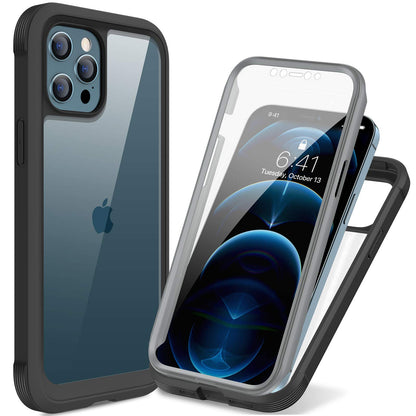 Miracase Magnetic for iPhone 15 Pro Max Case 6.7'' [Compatible with Magsafe] Full-Body Drop Proof Bumper Phone Case for iPhone 15 Pro Max with Built-in 9H Tempered Glass Screen Protector,Black