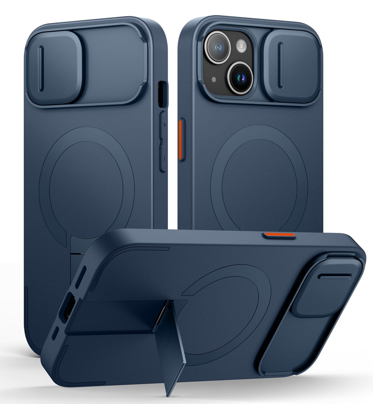 SURITCH for iPhone 17 Pro Max Case with Camera Control Cover, Camera Cover and Adjustable Kickstand, Compatible with MagSafe, Shockproof Bumper Protective Cases 6.9 Inch, Black