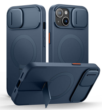 SURITCH for iPhone 17 Pro Max Case with Camera Control Cover, Camera Cover and Adjustable Kickstand, Compatible with MagSafe, Shockproof Bumper Protective Cases 6.9 Inch, Black