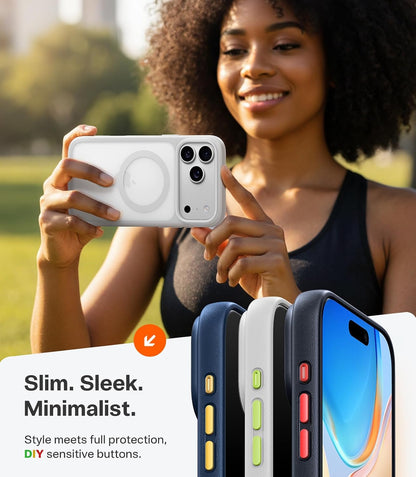 TORRAS Magnetic Shockproof for iPhone 17 Pro Case, Camera Control Silver