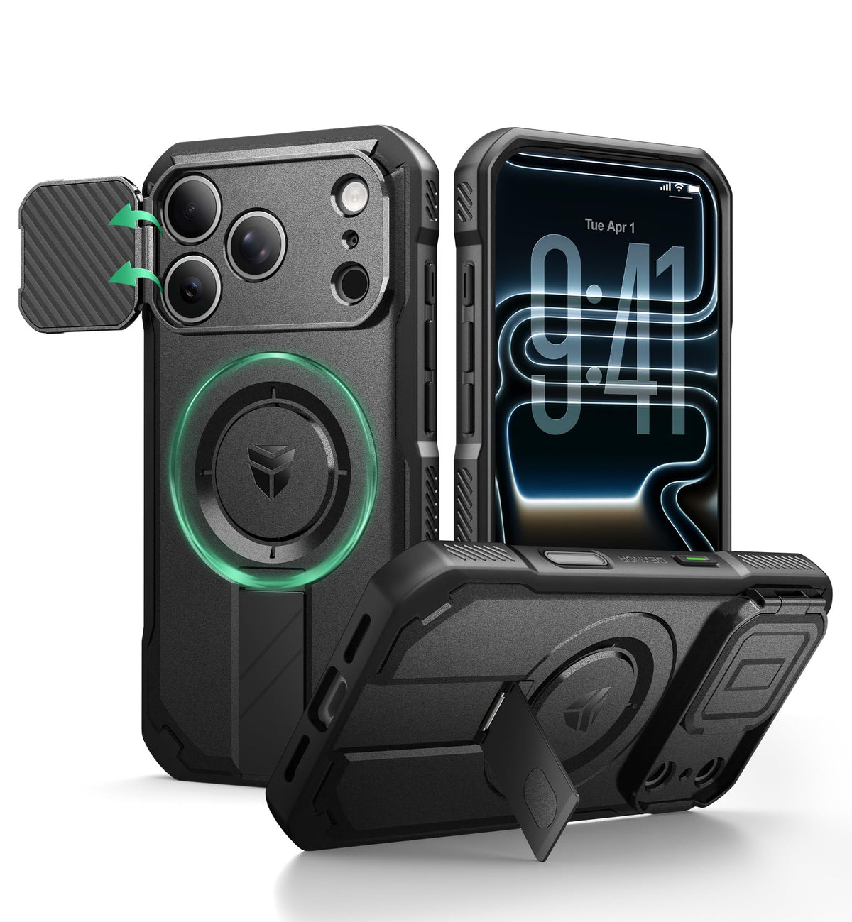 Dexnor for iPhone 17e/16e Case with Slide Camera Cover, 6.1 inch Navy Blue